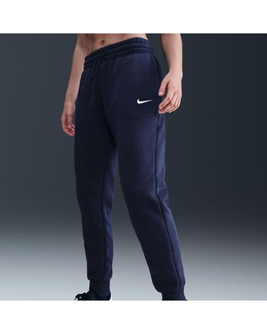 Nike Blue Sportswear Phoenix Fleece Mid-Rise Sweatpants