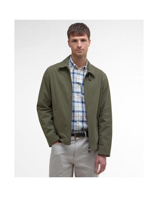 Barbour Green Fernport Lightweight Weather-Resistant Coach Jacket for men