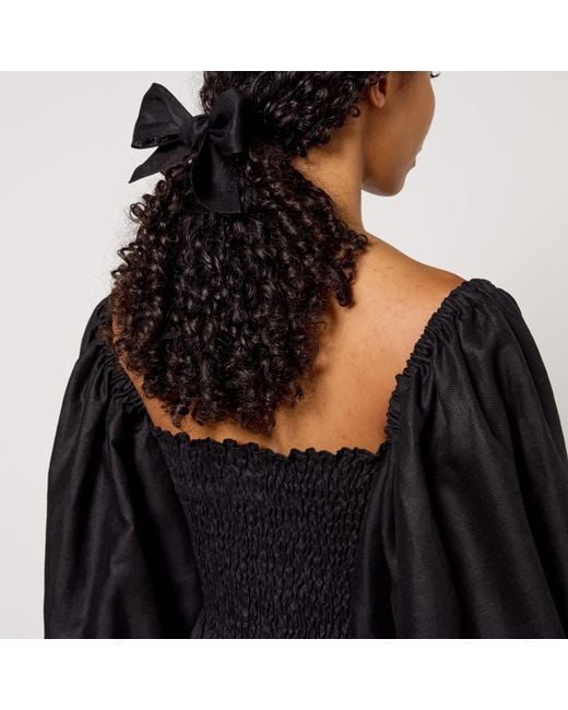 Sleeper Black Atlanta Linen Dress