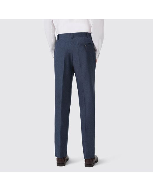 Without Prejudice Blue Wp Archer Slim Fit Donegal Trousers for men