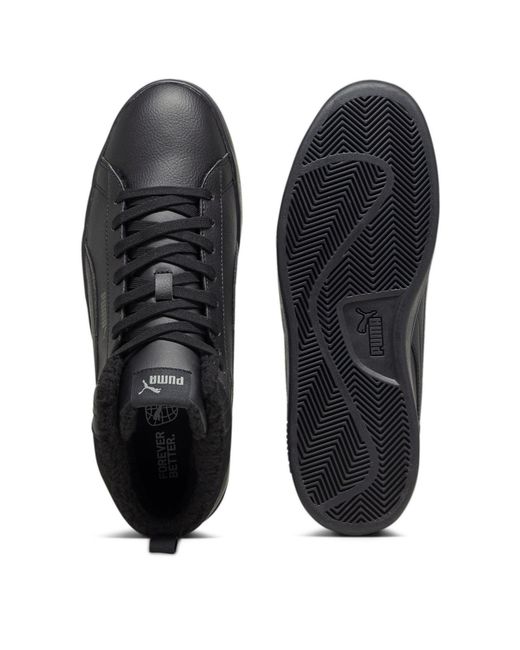 PUMA Black Smash 3.0 Mid Water Resistant Low Top Trainers for men