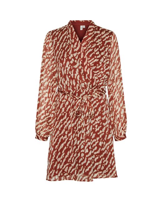 Vero Moda Red Patterned Wrap Dress