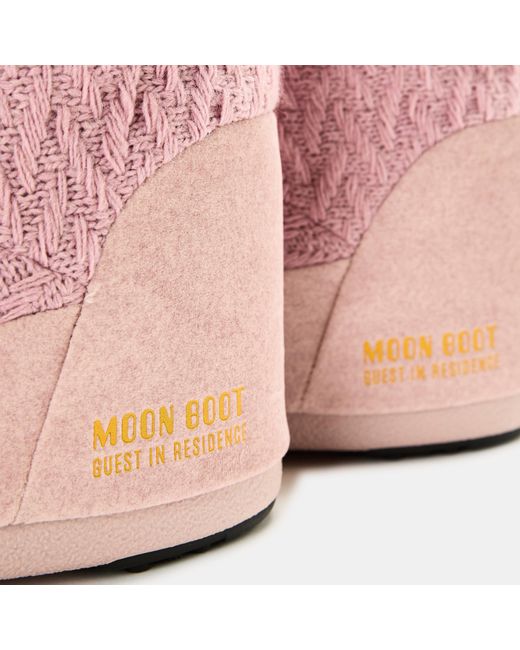 Moon Boot Pink Nolace Snow Boots