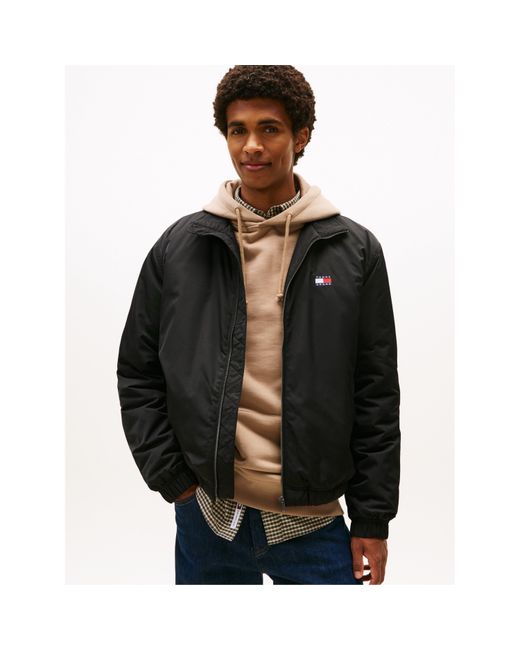 Tommy Hilfiger Black Padded Harrington Jacket for men