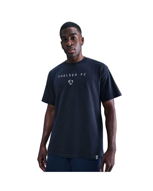 Nike Blue Chelsea T90 Wordmark T-Shirt for men