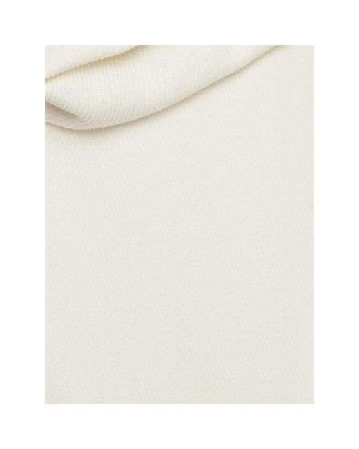 Phase Eight White Nisha Ribbed Cowl Neck Dress