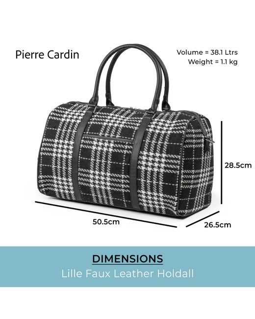Pierre Cardin Black Premium Travel Holdall Flight Bag