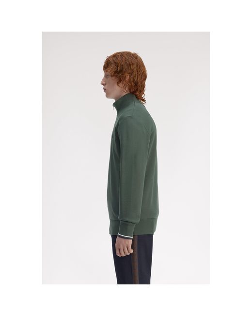 Fred Perry Green Fredperry Half Zip Top for men