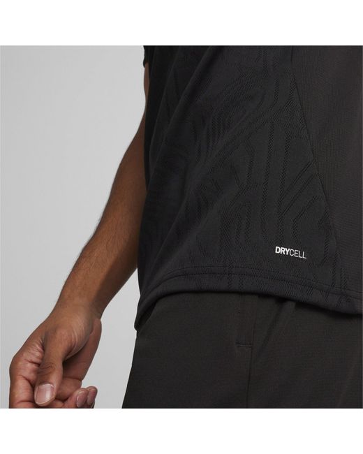 PUMA Black Teamfinal Training Short-Sleeve Performance T-Shirt for men