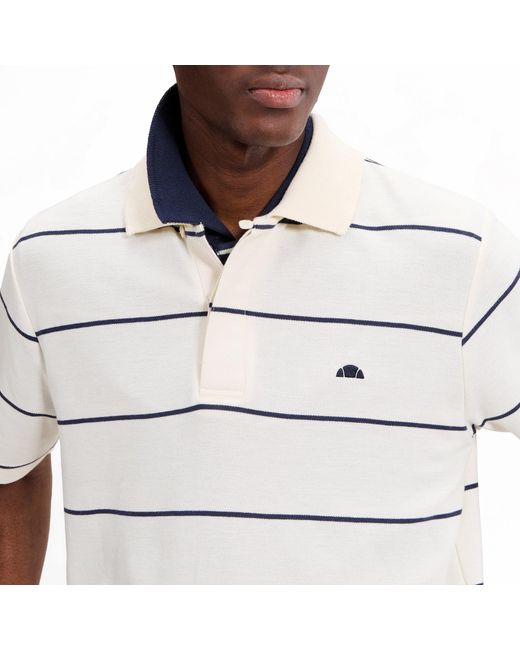 Ellesse White Short Sleeve Polo Shirt for men
