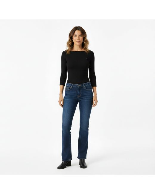 Tommy Hilfiger Black Cody Slim Boat Neck Long-Sleeve T-Shirt
