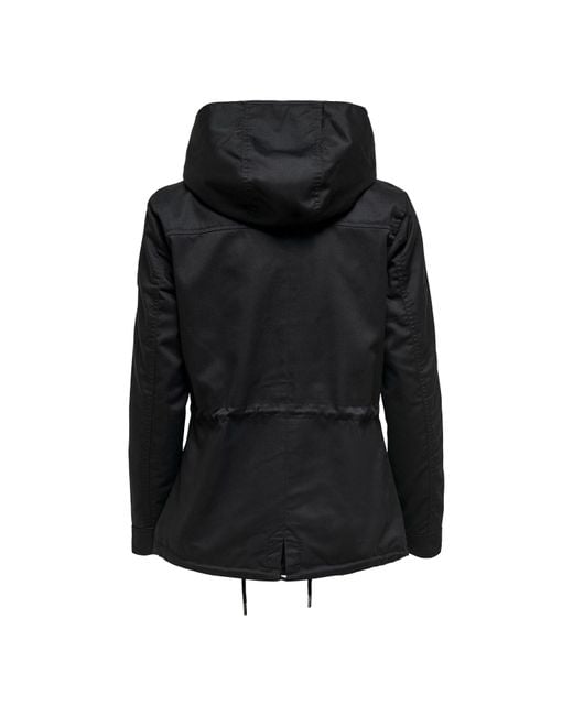 ONLY Black Hooded Winter Parka