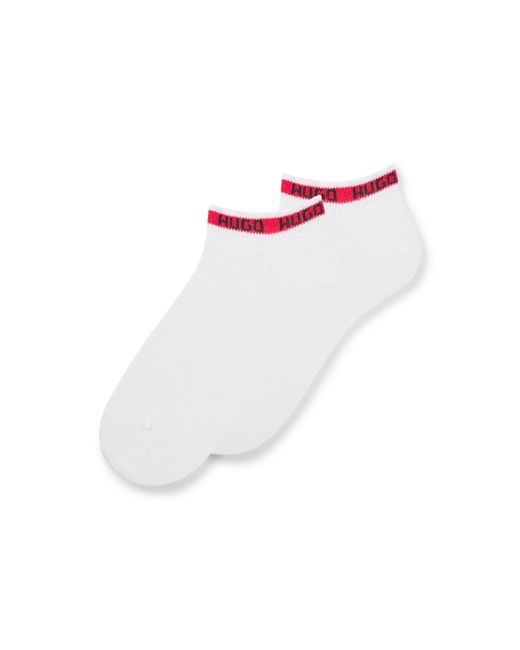 HUGO White 2 Pack Of Tape Logo Socks for men