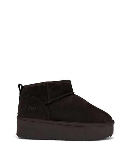 Jack Wills Black Platform Snug Boots