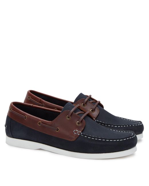 Jack Wills Blue Leather Boat Shoes for men