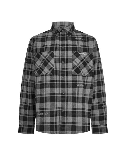 Off-White c/o Virgil Abloh Gray Long Sleeve Dress Shirt for men