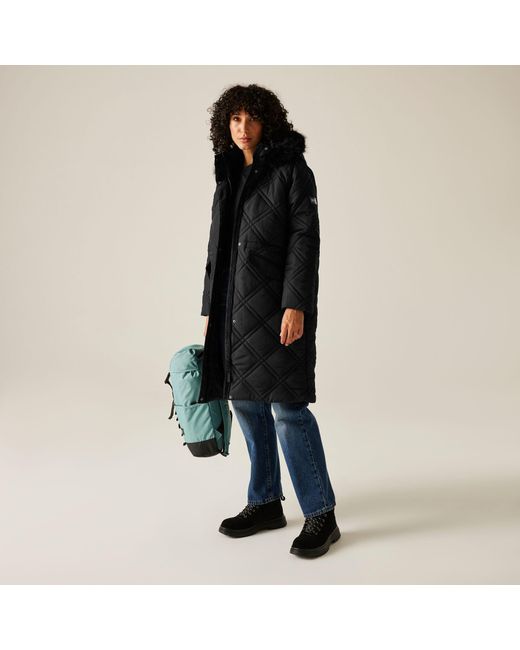 Regatta Black Freyla Water Resistant Insulated Quilted Jacket