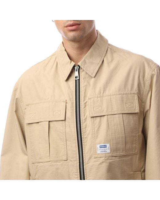 HUGO Natural Bino2511 Logo Label Jacket for men