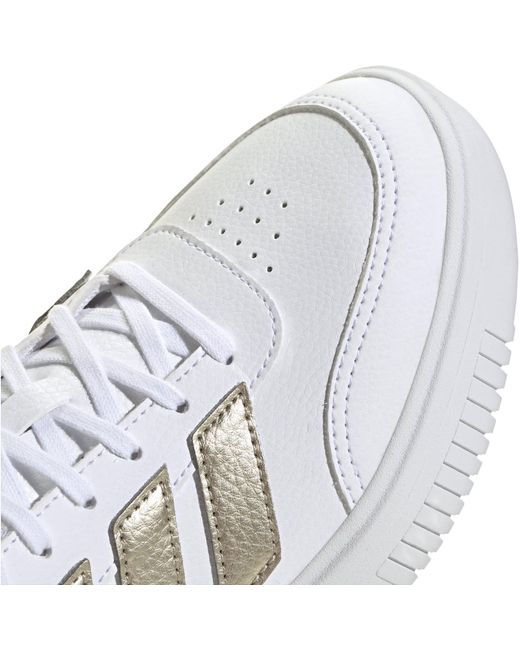 Adidas White Courtblock Trainers