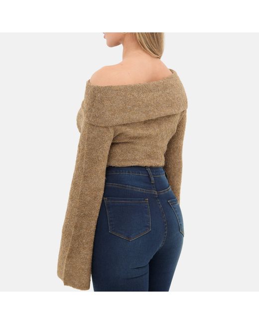 I Saw It First Brown Boucle Bandeau Jumper