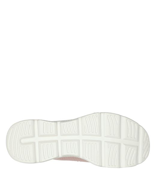 Skechers Pink Arc Waves Slip On Trainers