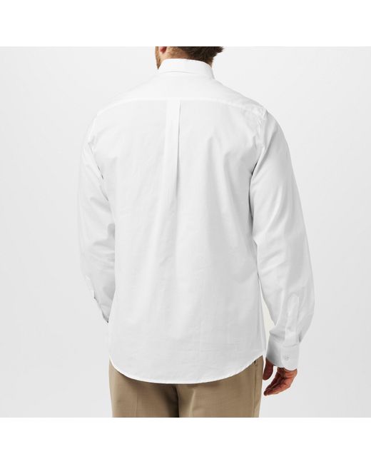Aquascutum White Long Sleeve Tailored Fit Shirt for men