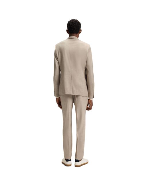 Boss Natural Double Breasted Slim-Fit Suit for men