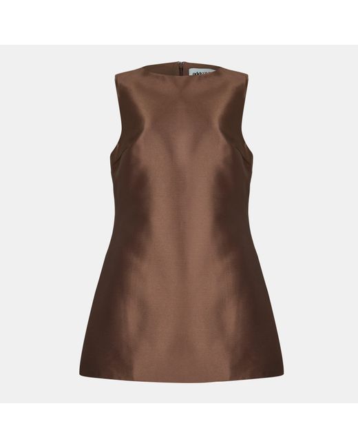 Odd Muse Brown The Ultimate Muse Satin Shift Dress