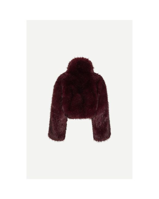 ROTATE BIRGER CHRISTENSEN Red Salia Teddy Coat
