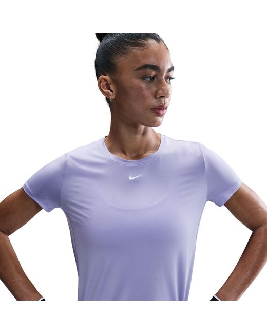 Nike Purple Dri-Fit One Standard Fit Short-Sleeve Top