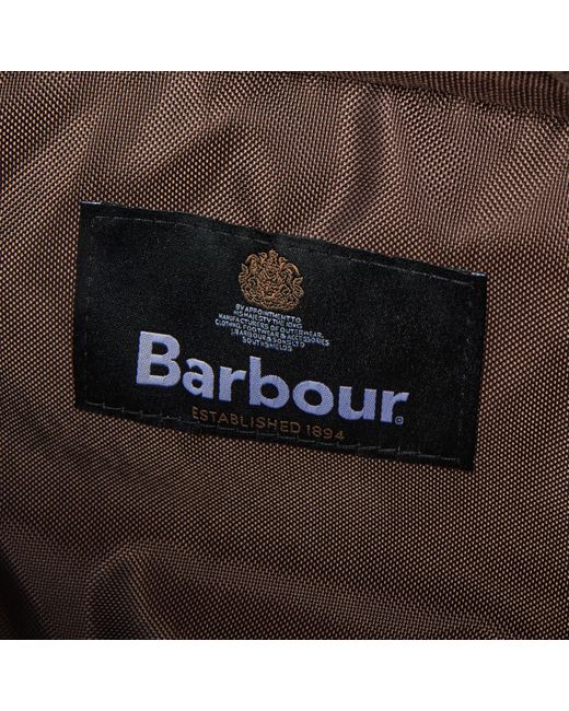Barbour Black Waxed Water Resistant Wash Bag for men