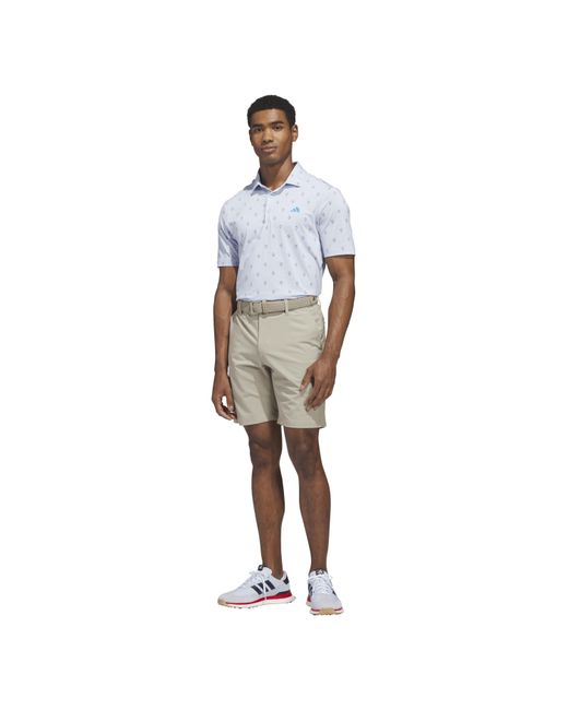 Adidas Blue Short Sleeve Performance Polo Shirt for men