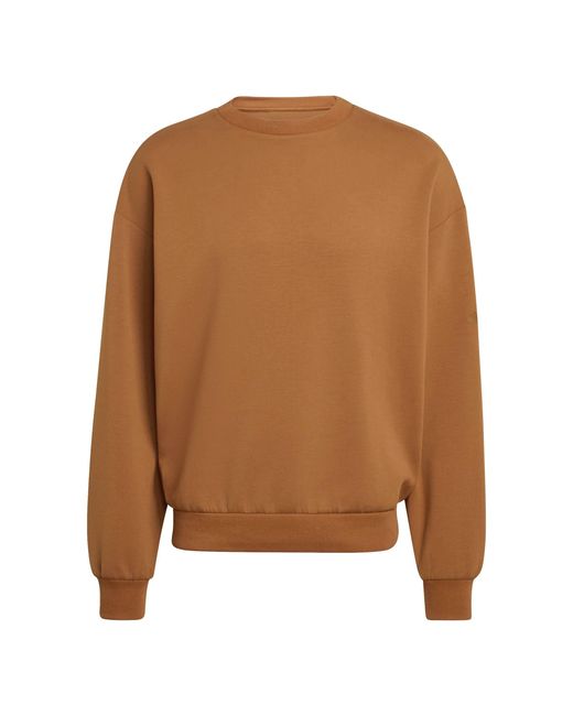 Adidas Brown Crew Sweatshirt for men