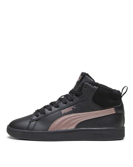 PUMA Black Smsh Mid Wtr Low-Top Trainers for men
