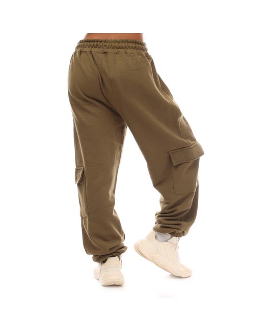 Hype Brown Adults Cargo Closed Hem Fleece Joggers