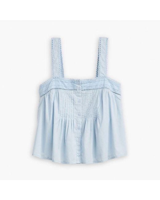 Levi's Blue Cici Tank Woven Cami Vest
