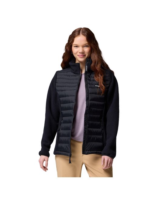Columbia Black Weather-Resistant Lightweight Hybrid Jacket