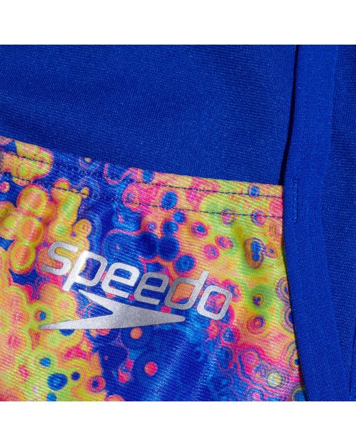 Speedo Blue Alov Digi Crop Top Bikini
