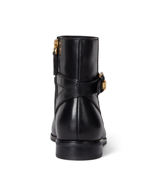 Ralph Lauren Black Brook Flat Ankle Boot