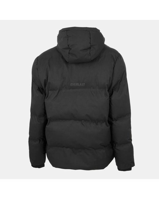Everlast Black Water Resistant Windproof Hooded Short Puffer Jacket for men