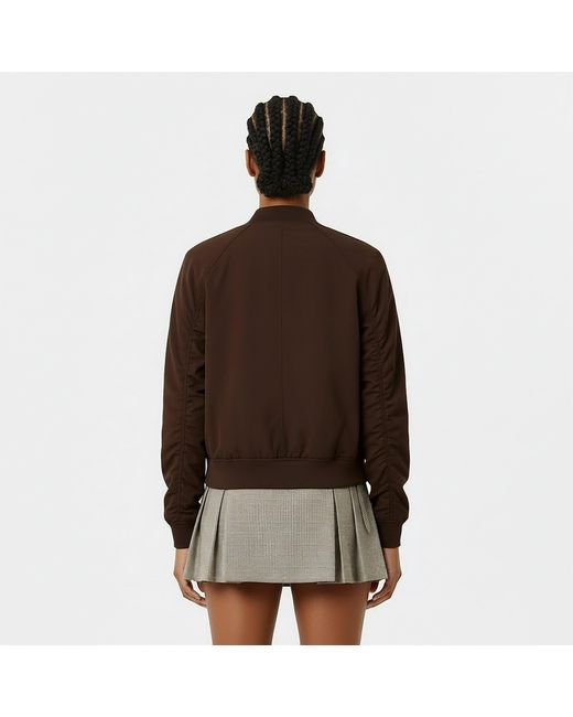 Jack Wills Brown Jw Ribbed Bomber Jacket