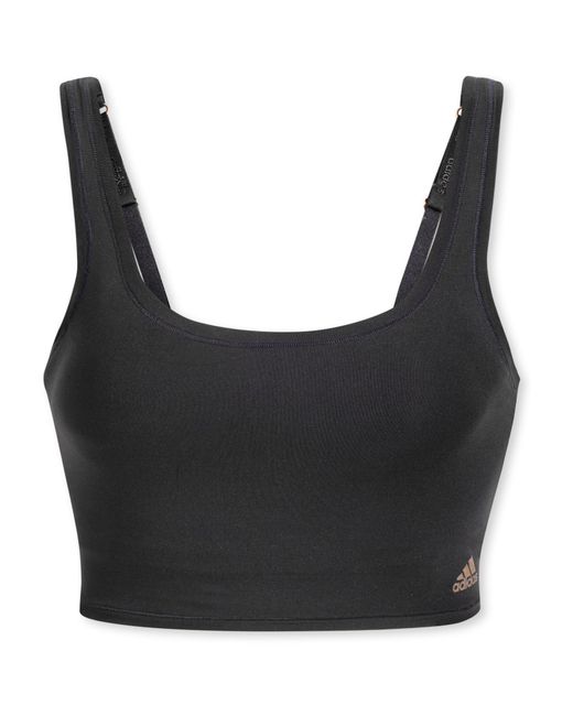 Adidas Black Cropped Cami Top