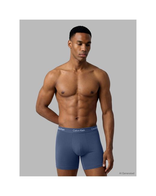 Calvin Klein Blue Calvinklein 3 Pack Boxer Briefs for men