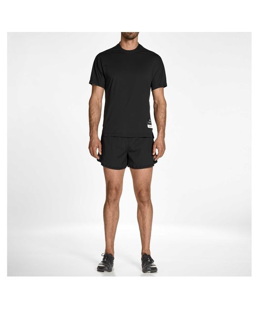Y-3 Black Short Sleeve Performance Running Top for men