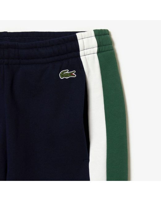Lacoste Blue Brushed Fleece Cut & Sewn Training Joggers for men