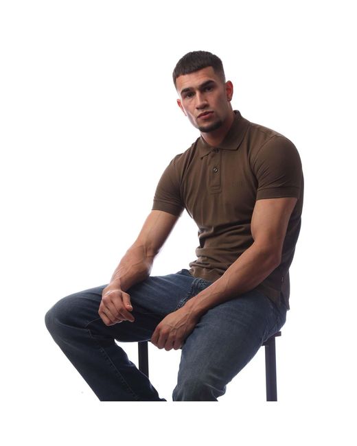Boss Brown Firenze Short-Sleeve Polo Shirt With Logo Detail for men