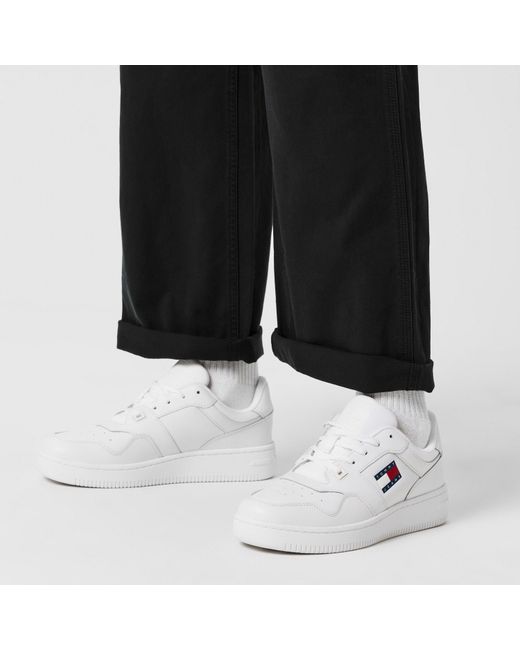 Tommy Hilfiger White Essential Retro Basketball Trainers