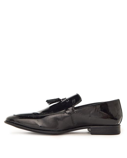 Lambretta Black Patent Loafers for men