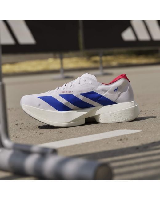 Adidas Blue Adizero Adios Pro 4 Shoes for men