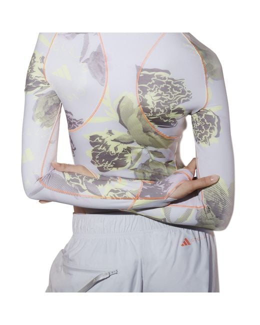 Adidas Gray Asmc Long Sleeve Crop Top